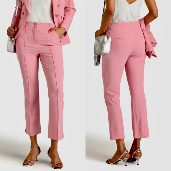 VERONICA BEARD
Kean tweed kick-flare pants peony pink size 8 NWT - Picture 5 of 10